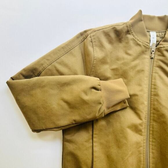 Lululemon Non-Stop Bomber 6 *Reversible Artifact Tan Quilted Puffer Coat Jacket - Picture 6 of 11